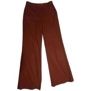 DIANE Von FURSTENBERG Maroon Wool Trouser Pants